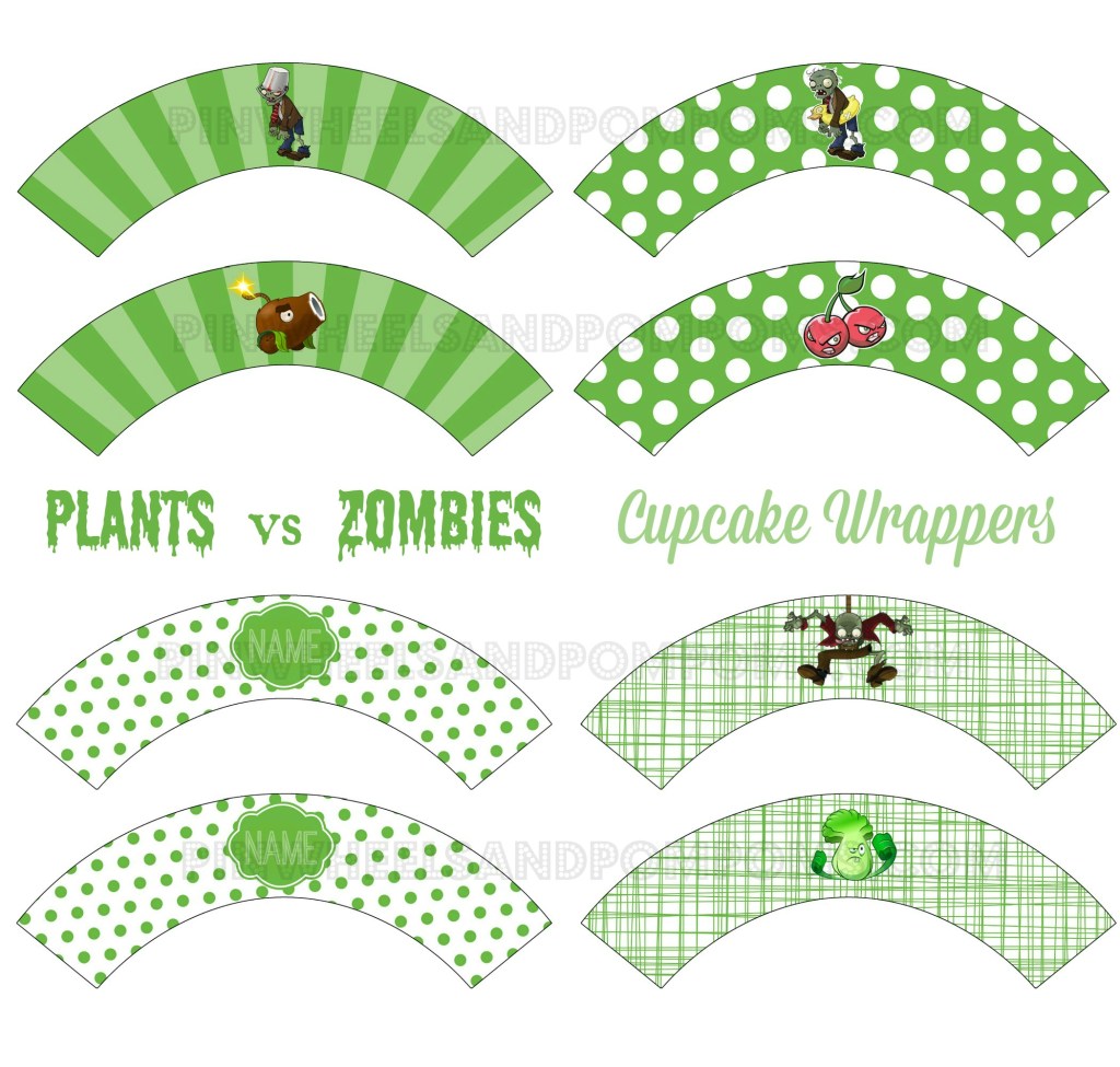 pvz collage cupcake