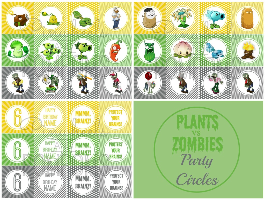 Pvz Note Templete Plants vs Zombies Party Printables